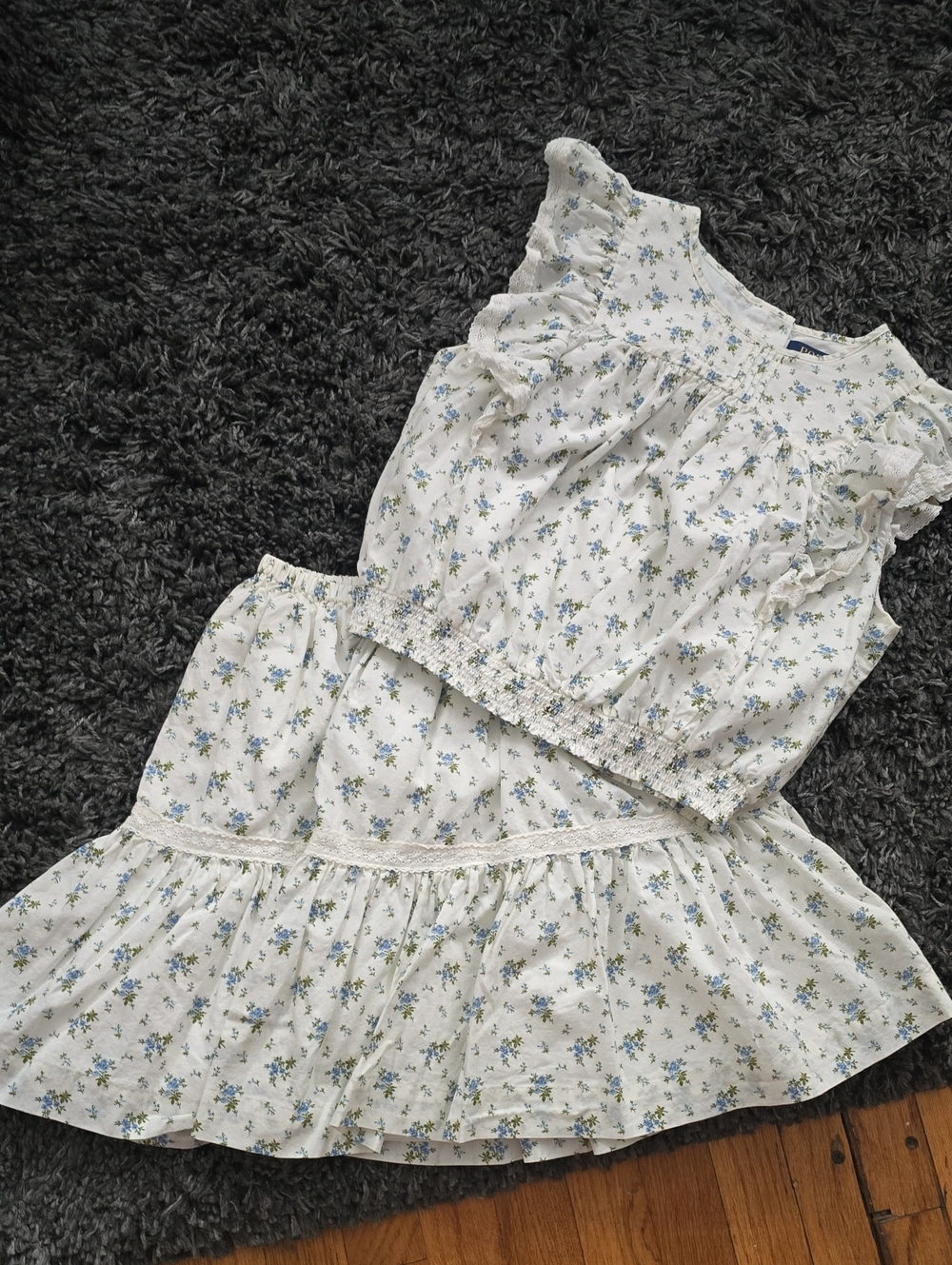 Polo by Ralph Lauren White Floral Two-Piece Matching Set